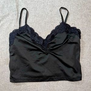 Black lace shein tank top.